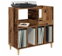 vidaXL Soporte para Tocadiscos Madera de Roble 82 x 39,5 x 82,5 cm