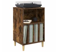 vidaXL Soporte para Tocadiscos Roble Ahumado 47 x 39,5 x 74,5 cm