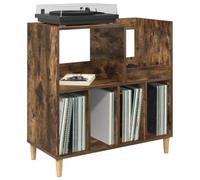 vidaXL Soporte para Tocadiscos Roble Ahumado 82 x 39,5 x 82,5 cm