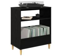 vidaXL Soporte para Tocadiscos Roble Negro 71 x 39,5 x 83 cm