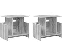 vidaXL: Soporte para TV, 2 unidades, color gris Sonoma, material de madera