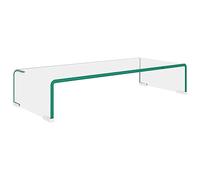 vidaXL Soporte para TV/Elevador Monitor Cristal Claro 60x25x11 cm