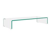 vidaXL Soporte para TV/Elevador Monitor Cristal Claro 80x30x13 cm