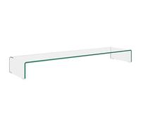 vidaXL Soporte para TV/Elevador Monitor Cristal Claro Dimensiones 120x30x13 cm