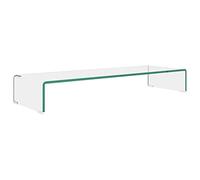 vidaXL Soporte para TV/Elevador Monitor Cristal Claro Dimensiones 90x30x13 cm