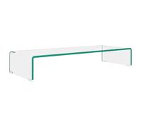 vidaXL Soporte para TV/Elevador monitor cristal claro Transparente, Mueble de Salon, Mueble TV, Mueble TV salon, Mesa de TV, Mueble tele