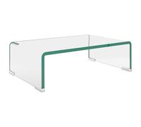 vidaXL Soporte para TV/Elevador monitor cristal claro Transparente, Mueble de Salon, Mueble TV, Mueble TV salon, Mesa de TV, Mueble tele