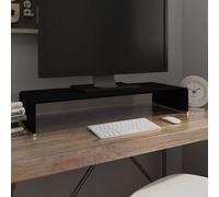 vidaXL Soporte para TV/Elevador monitor cristal negro 80x30x13 cm