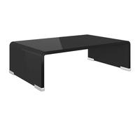 vidaXL Soporte para TV/Elevador monitor cristal negro, Mueble de Salon, Mueble TV, Mueble TV salon, Mesa de TV, Mueble tele