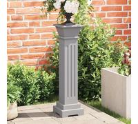 vidaXL Soporte plantas pilar cuadrado clásico gris 17x17x66 cm MDF