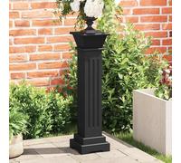 vidaXL Soporte plantas pilar cuadrado clásico negro 17x17x66 cm MDF