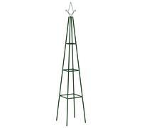 vidaXL Soporte plantas trepadoras 2 ud hierro verde oscuro 35x35x195cm