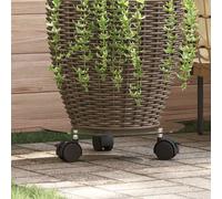 vidaXL Soporte ruedas para macetas redondo vidrio templado 28cm 2 uds