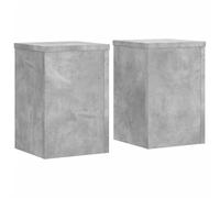 vidaXL Soportes de plantas 2 uds madera gris hormigón 25x25x35 cm
