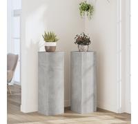 vidaXL Soporte para plantas Columna hueca decorativa 2 uds 25x25x80 cm Gris hormigón