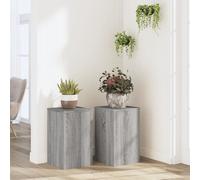 vidaXL Soportes de plantas 2 uds madera gris Sonoma 30x30x50 cm