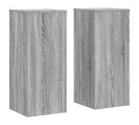 vidaXL Soportes de Plantas 2 uds Madera Gris Sonoma 30x30x70 cm, Soporte de Flor, Soporte de Planta de casa, Mesa de Planta, Soporte de Maceta