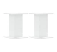 vidaXL Soportes para plantas 2 uds Madera de ingeniería Blanco 30x30x40 cm