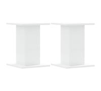 vidaXL Soportes de Plantas 2 uds Madera ingeniería Blanco 30x30x40 cm, Soporte de Flor, Soporte de Planta de casa, Mesa de Planta, Soporte de Maceta