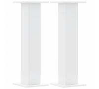 vidaXL Soportes de Plantas 2 uds Madera ingeniería Blanco 30x30x95 cm, Soporte de Flor, Soporte de Planta de casa, Mesa de Planta, Soporte de Maceta