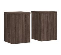 vidaXL Soportes de Plantas 2 uds Madera marrón Roble 25x25x35 cm, Soporte de Flor, Soporte de Planta de casa, Mesa de Planta, Soporte de Maceta