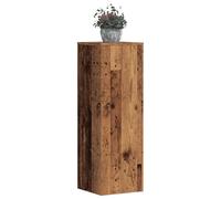 vidaXL Soportes de plantas 2 uds madera roble envejecido 33x33x100 cm