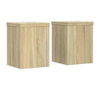 vidaXL Soportes de Plantas 2 uds Madera Roble Sonoma 15x15x20 cm, Soporte de Flor, Soporte de Planta de casa, Mesa de Planta, Soporte de Maceta