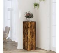 vidaXL Soportes de plantas madera ingeniería roble ahumado 33x33x100cm