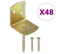 vidaXL Soportes del panel de la valla 48 uds en L metal galvanizado