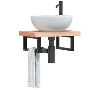 vidaXL Soportes estante de lavabo 2 uds rectangular acero Color Blanco, Negro, y mas