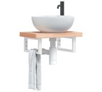 vidaXL Soportes estante de lavabo 2 uds rectangular acero Color Blanco, Negro, y mas