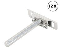 vidaXL Soportes flotantes para estantes 12uds invisibles acero carbono