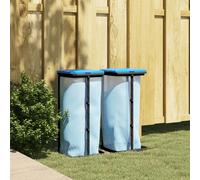 vidaXL Soportes para bolsas de basura 2 uds PP negro y azul 60 L