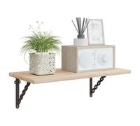 vidaXL Soportes para estanterías de pared 12 uds. Marrón antiguo