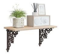 vidaXL Soportes para estanterías de pared 12 uds. Marrón antiguo
