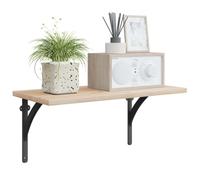 vidaXL Soportes para estanterías de pared 12 uds. Negro 10 x 10 x 3 cm
