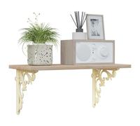 vidaXL Soportes para estanterías de pared 2 uds. Blanco antiguo