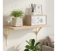 vidaXL Soportes para estanterías de pared 2 uds. Blanco antiguo