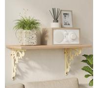 vidaXL Soportes para estanterías de pared 2 uds. Blanco antiguo