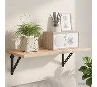vidaXL Soportes para estanterías de pared 2 uds. Marrón antiguo