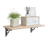 vidaXL Soportes para estanterías de pared 2 uds. Marrón antiguo