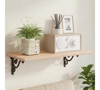 vidaXL Soportes para estanterías de pared 2 uds. Marrón antiguo
