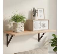 vidaXL Soportes para estanterías de pared 2 uds. Marrón antiguo