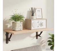 vidaXL Soportes para estanterías de pared 2 uds. Marrón antiguo