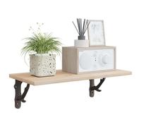 vidaXL Soportes para estanterías de pared 2 uds. Marrón antiguo