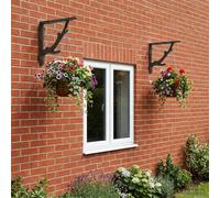 vidaXL Soportes para estanterías de pared 2 uds. Marrón antiguo