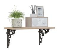 vidaXL Soportes para estanterías de pared 2 uds. Marrón antiguo