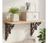 vidaXL Soportes para estanterías de pared 2 uds. Marrón antiguo