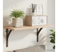 vidaXL Soportes para estanterías de pared 2 uds. Marrón antiguo