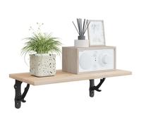 vidaXL Soportes para estanterías de pared 2 uds. Negro 10 x 10 x 3 cm